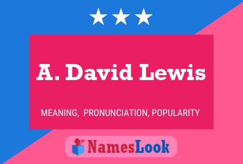 ملصق اسم A. David Lewis