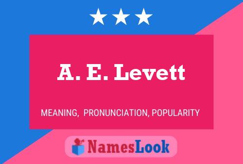 ملصق اسم A. E. Levett