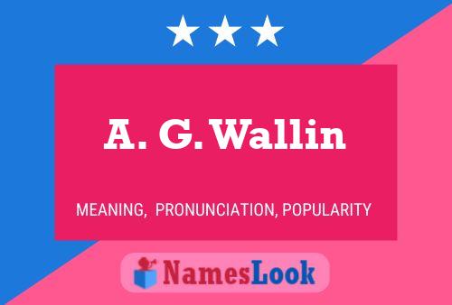 ملصق اسم A. G. Wallin