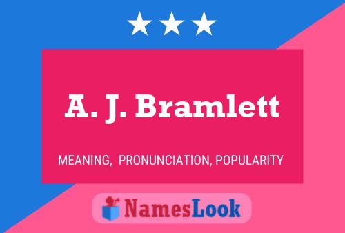 ملصق اسم A. J. Bramlett