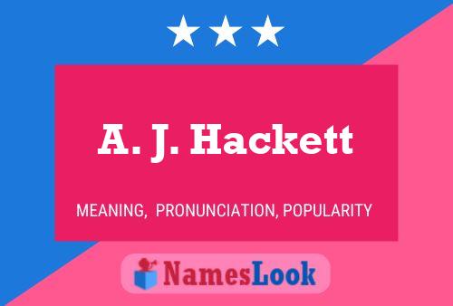 ملصق اسم A. J. Hackett