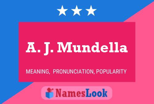 ملصق اسم A. J. Mundella