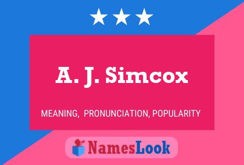 ملصق اسم A. J. Simcox