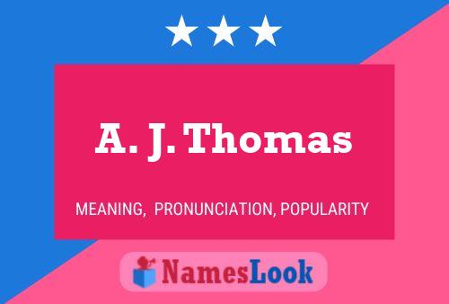 ملصق اسم A. J. Thomas