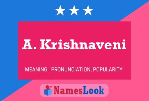 ملصق اسم A. Krishnaveni