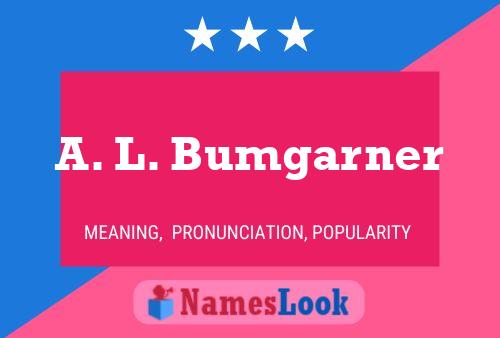 ملصق اسم A. L. Bumgarner