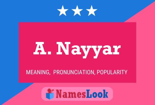 ملصق اسم A. Nayyar