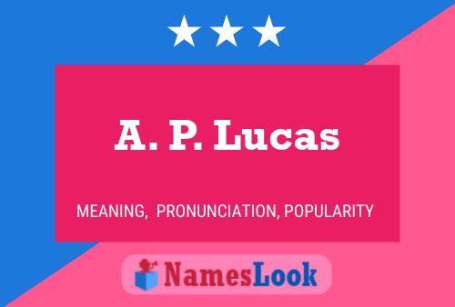 ملصق اسم A. P. Lucas