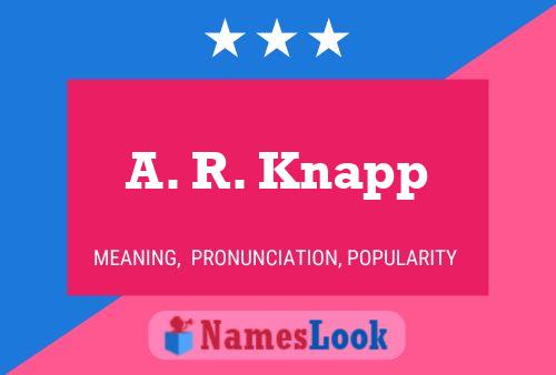 ملصق اسم A. R. Knapp