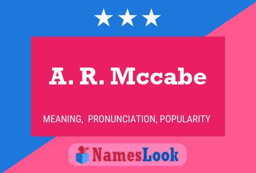 ملصق اسم A. R. Mccabe