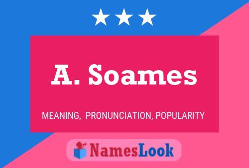 ملصق اسم A. Soames