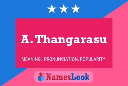 ملصق اسم A. Thangarasu