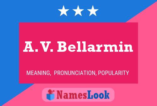 ملصق اسم A. V. Bellarmin