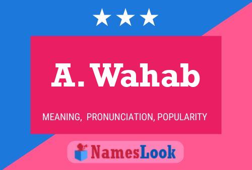 ملصق اسم A. Wahab