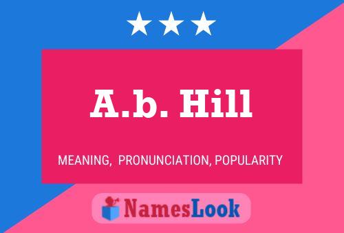 ملصق اسم A.b. Hill