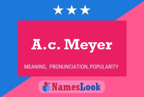 ملصق اسم A.c. Meyer