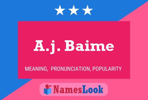 ملصق اسم A.j. Baime