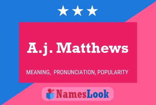 ملصق اسم A.j. Matthews