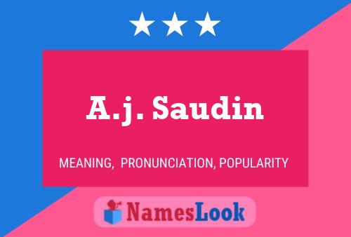 ملصق اسم A.j. Saudin