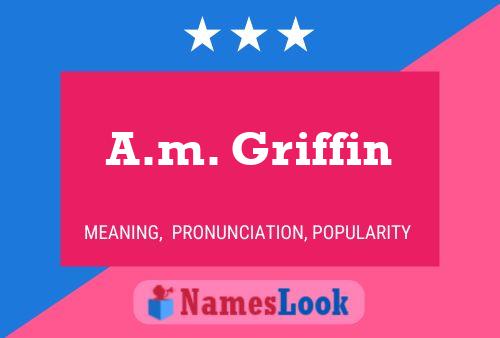 ملصق اسم A.m. Griffin