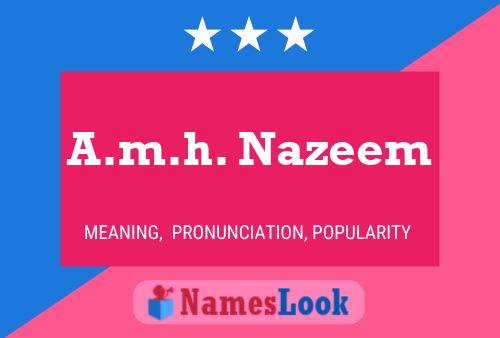 ملصق اسم A.m.h. Nazeem