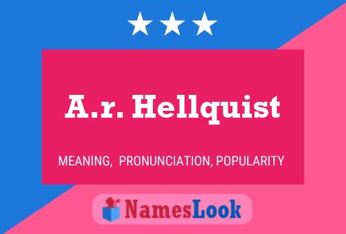 ملصق اسم A.r. Hellquist