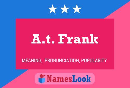 ملصق اسم A.t. Frank