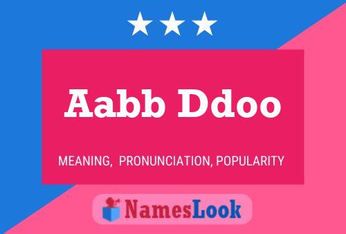 ملصق اسم Aabb Ddoo