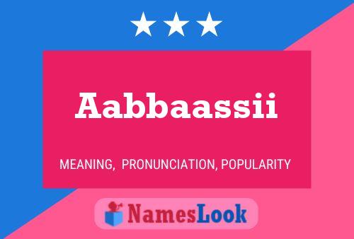 ملصق اسم Aabbaassii