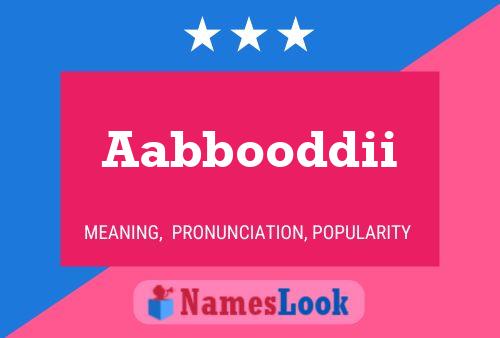 ملصق اسم Aabbooddii