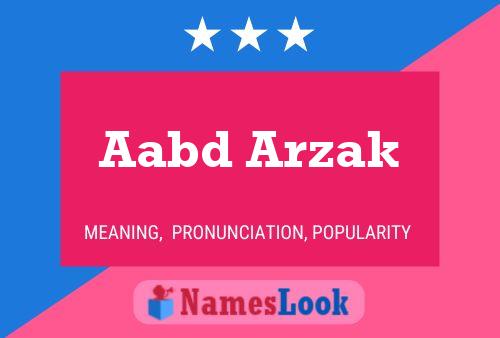 ملصق اسم Aabd Arzak