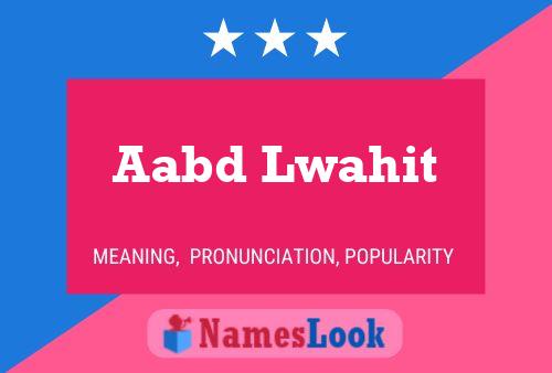 ملصق اسم Aabd Lwahit