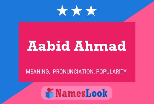 ملصق اسم Aabid Ahmad