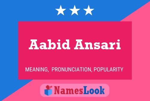 ملصق اسم Aabid Ansari