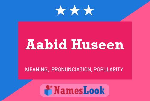 ملصق اسم Aabid Huseen