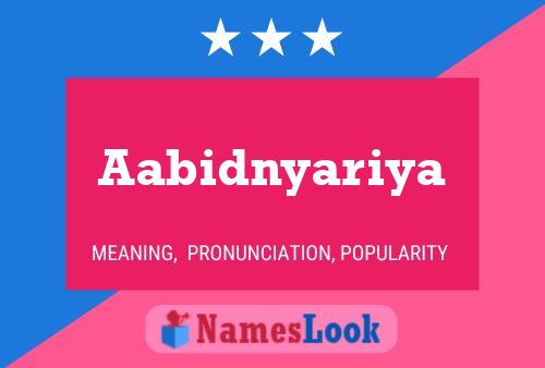 ملصق اسم Aabidnyariya