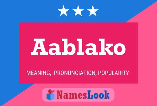 ملصق اسم Aablako