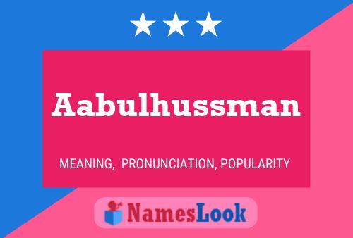 ملصق اسم Aabulhussman