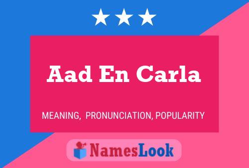 ملصق اسم Aad En Carla