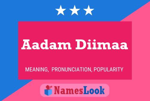 ملصق اسم Aadam Diimaa