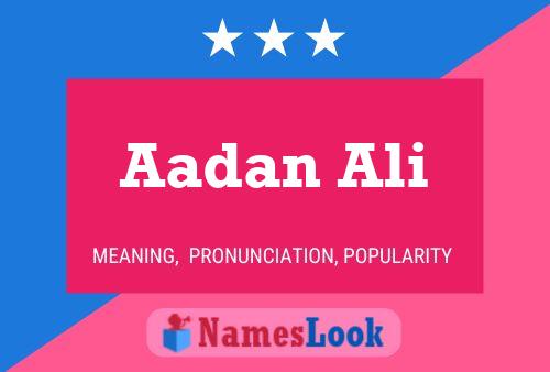 ملصق اسم Aadan Ali