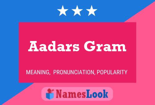 ملصق اسم Aadars Gram