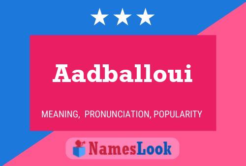 ملصق اسم Aadballoui