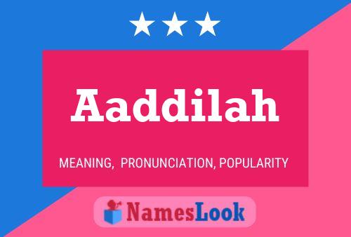 ملصق اسم Aaddilah