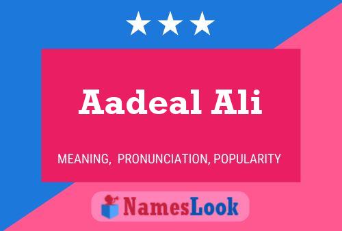 ملصق اسم Aadeal Ali