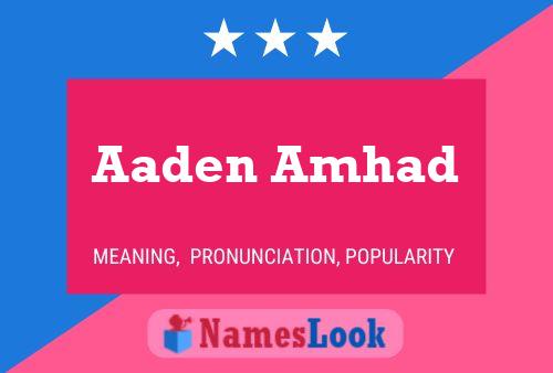 ملصق اسم Aaden Amhad