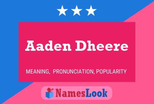 ملصق اسم Aaden Dheere