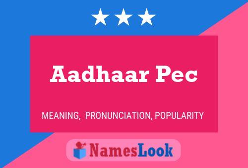 ملصق اسم Aadhaar Pec