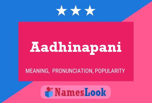 ملصق اسم Aadhinapani