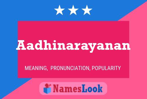 ملصق اسم Aadhinarayanan